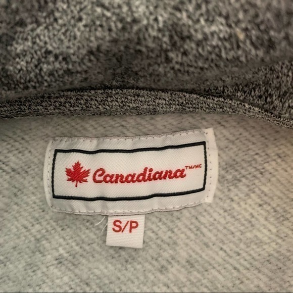 CANADIANA‎ Gray Melange Canada Pull-Over Hoodie - Picture 9 of 11